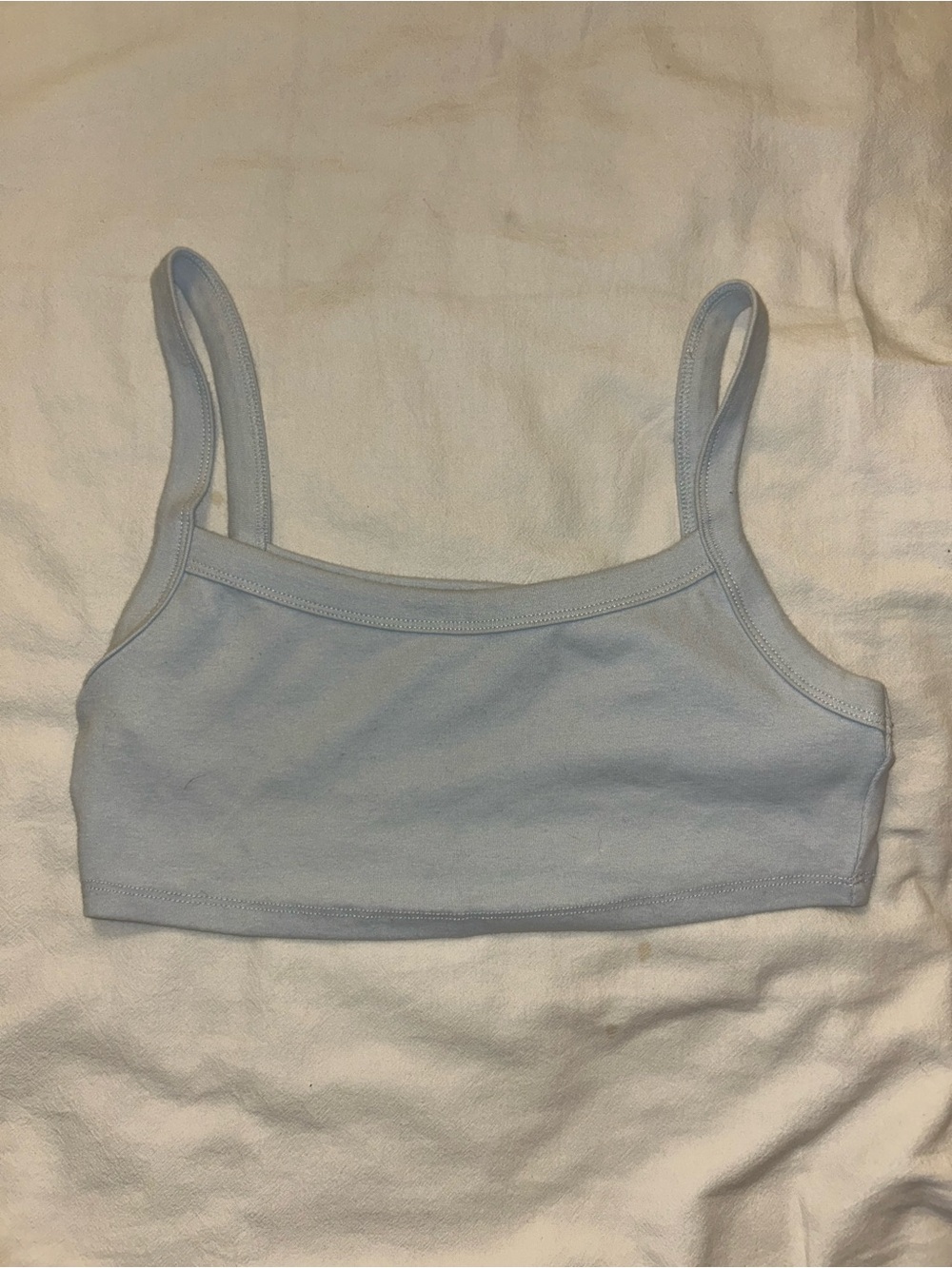 Sunday Best Pale Blue Bandeau Crop Bralette